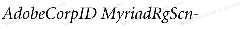 AdobeCorpID MyriadRgScn字体转换